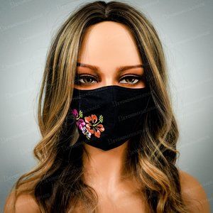 Hawaiian hibiscus flower face mask cotton